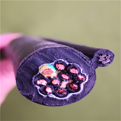 Round Pendant Control Cable with 2  Steels  For Crane and Lifter RVV2G 16*1.5MM2