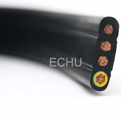 Cold Resistance Flexible Flat Crane Cable , Shield Flat Crane Cables
