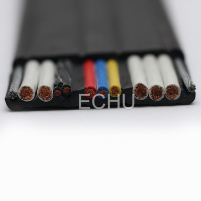 Cold Resistance Flexible Flat Crane Cable , Shield Flat Crane Cables