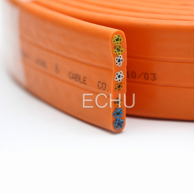 Shielded Flat  Cable with Steels  with CAT6E Network cable for Elevator or Lift Use